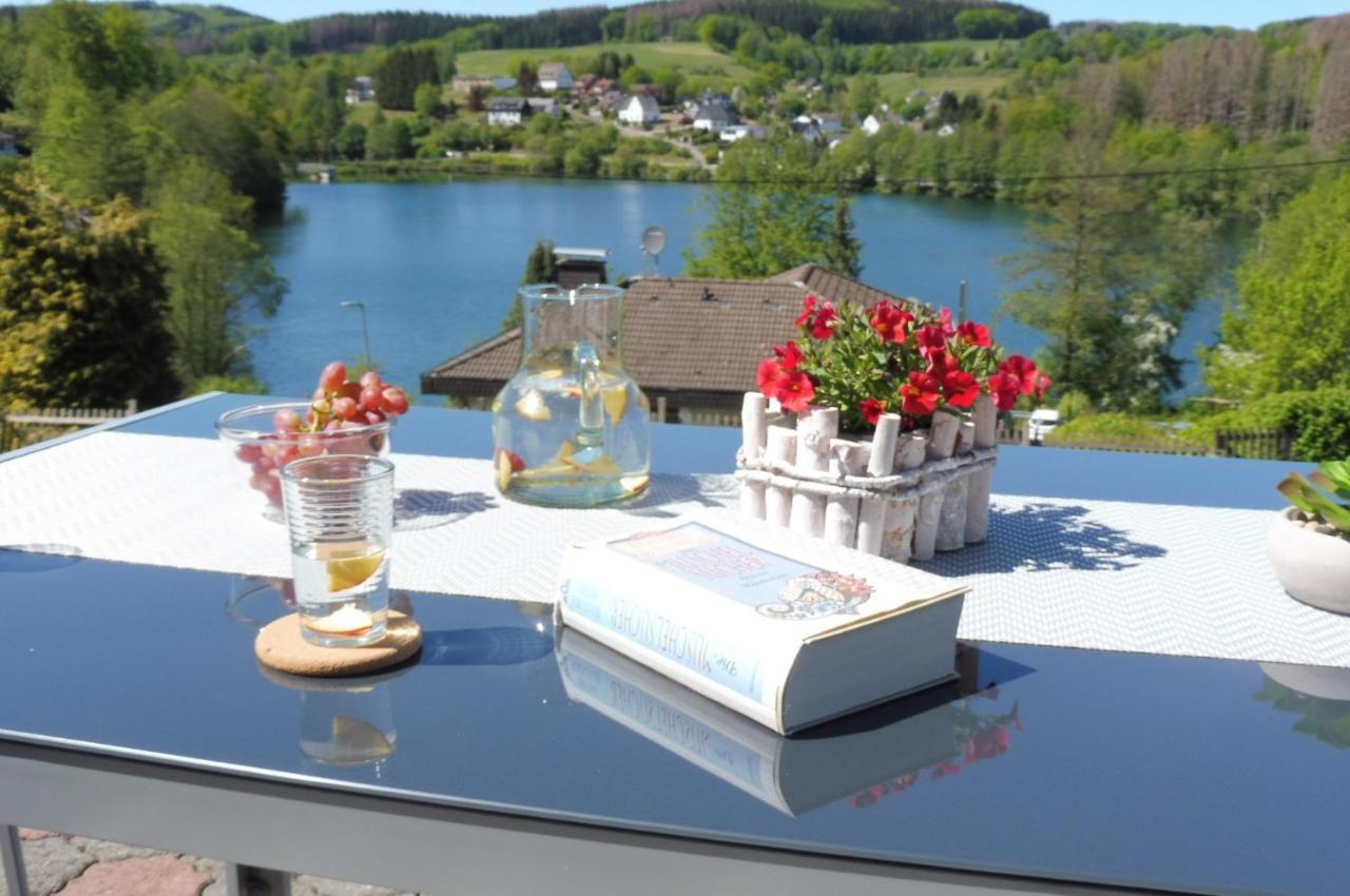 גומרסבך Exklusive Ferienwohnung 'Agger-Blick' Mit Grosser Seeblick-Terrasse & Sauna מראה חיצוני תמונה