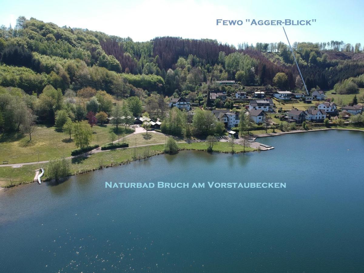 גומרסבך Exklusive Ferienwohnung 'Agger-Blick' Mit Grosser Seeblick-Terrasse & Sauna מראה חיצוני תמונה