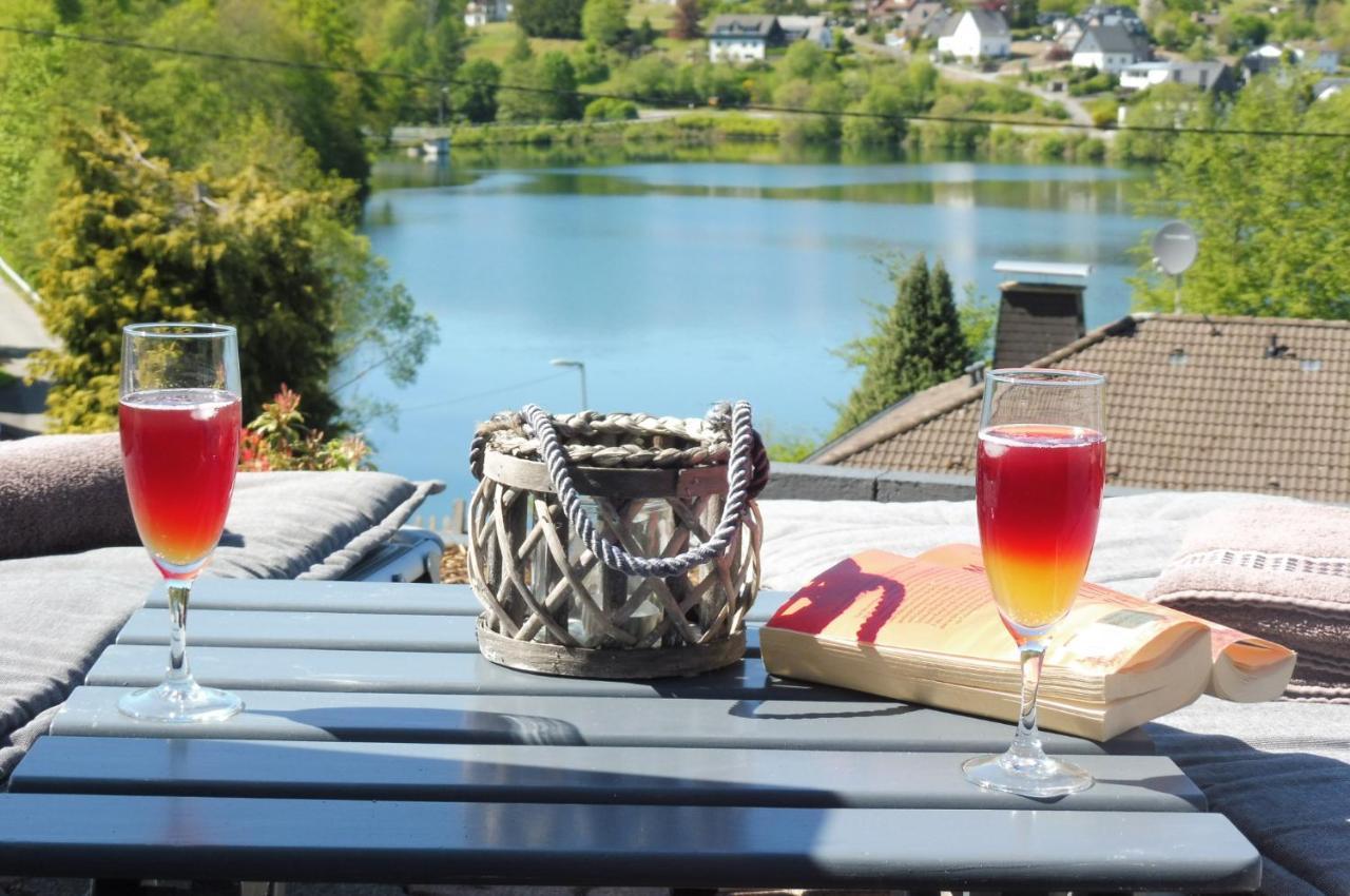 גומרסבך Exklusive Ferienwohnung 'Agger-Blick' Mit Grosser Seeblick-Terrasse & Sauna מראה חיצוני תמונה