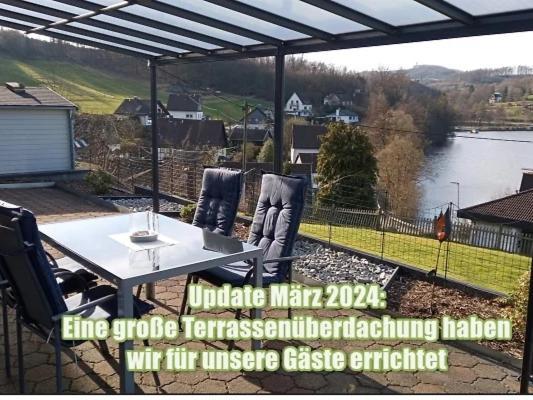 גומרסבך Exklusive Ferienwohnung 'Agger-Blick' Mit Grosser Seeblick-Terrasse & Sauna מראה חיצוני תמונה