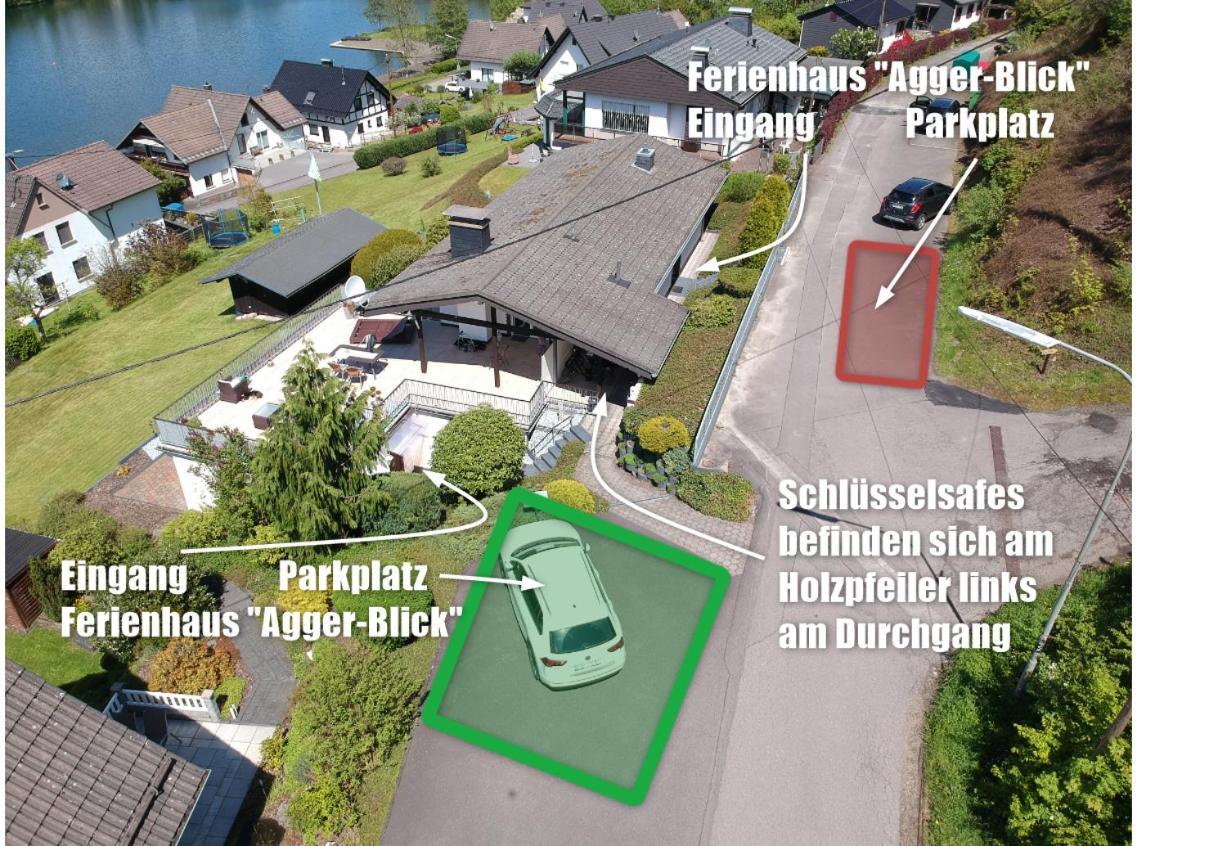 גומרסבך Exklusive Ferienwohnung 'Agger-Blick' Mit Grosser Seeblick-Terrasse & Sauna מראה חיצוני תמונה